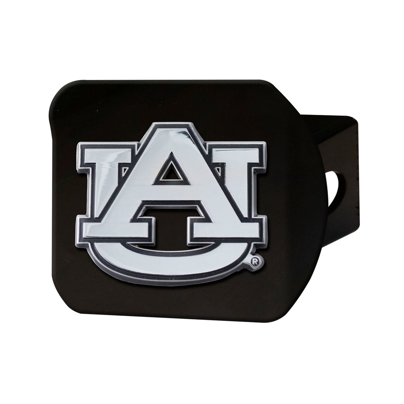 Auburn University Chrome on Black Hitch Cover