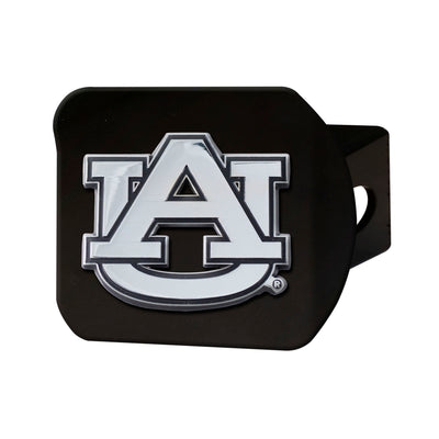 Auburn University Chrome on Black Hitch Cover