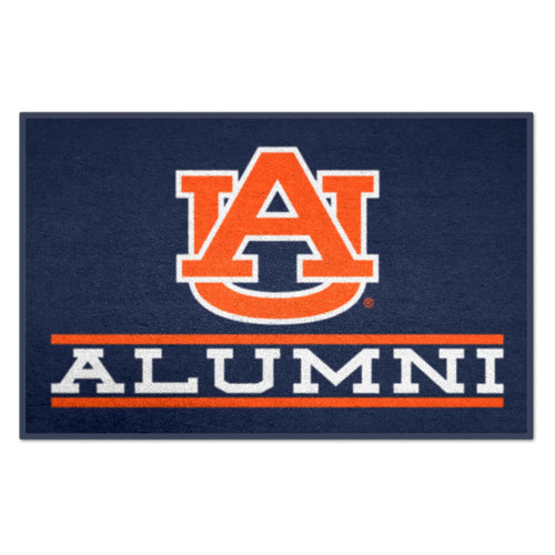 Auburn University alumni starter mat by Logo Brands featuring Auburn logo and university colors, perfect for home entryways.