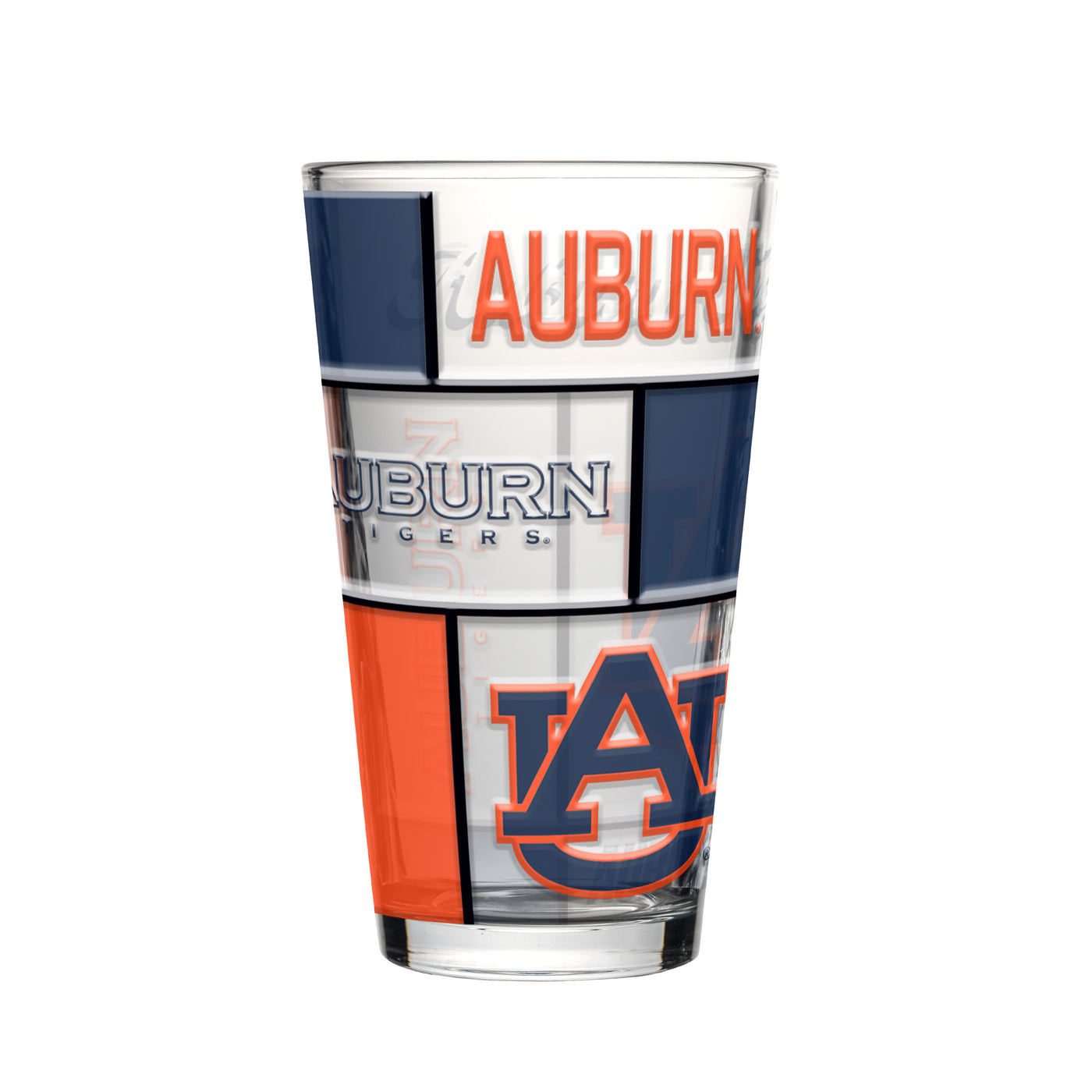 Auburn 16oz Quilted Stained Pint Glass
