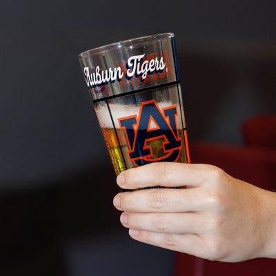 Auburn 16oz Quilted Stained Pint Glass