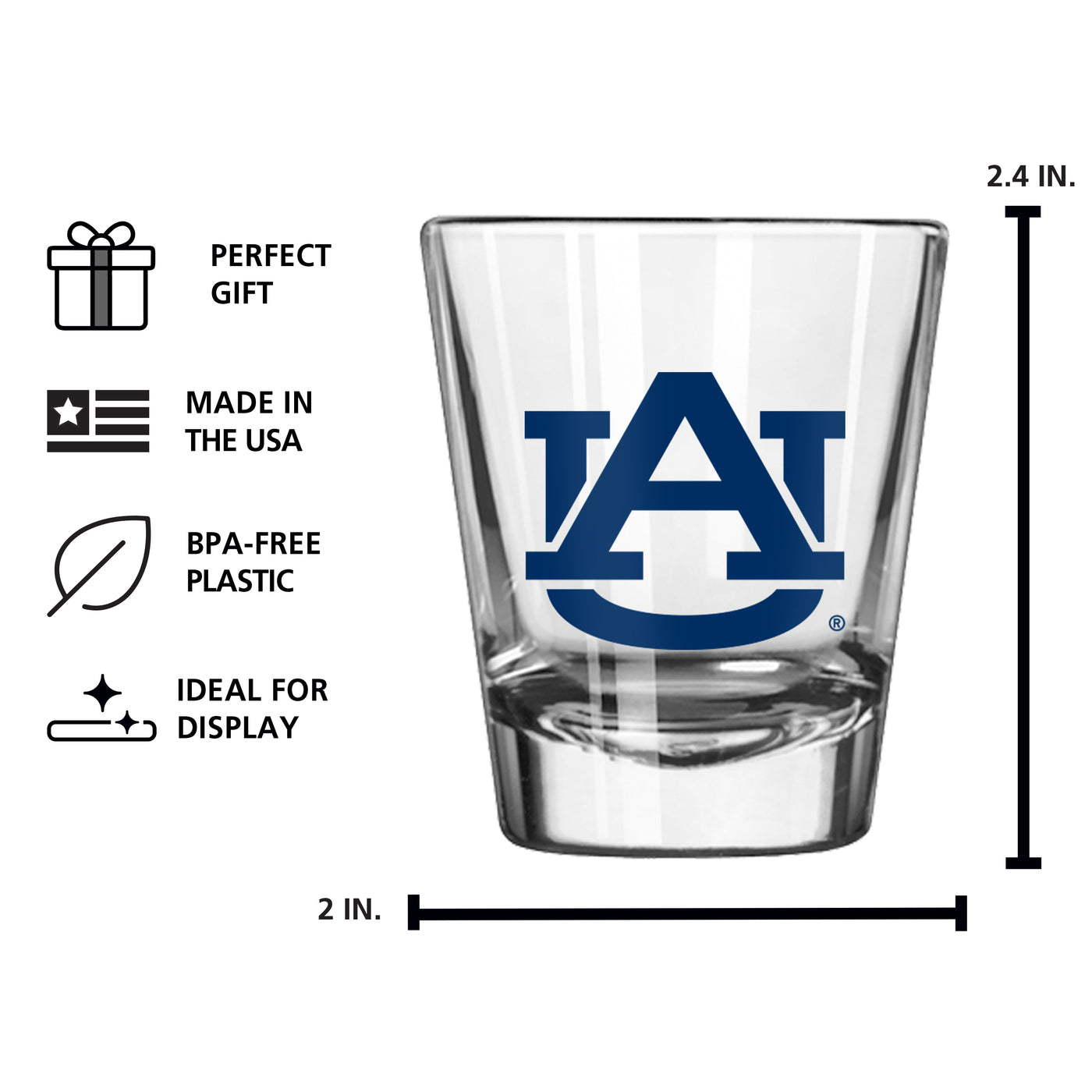 Auburn 2oz Gameday Shot Glass