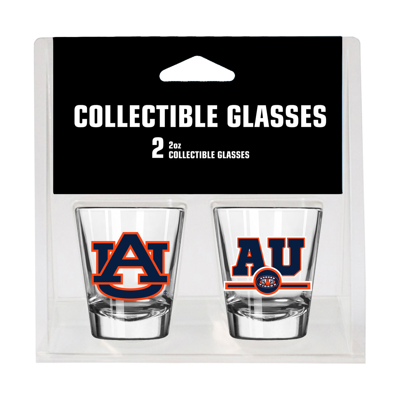 Auburn Campus Colors 2oz Letterman Shot Glass 2 Pack