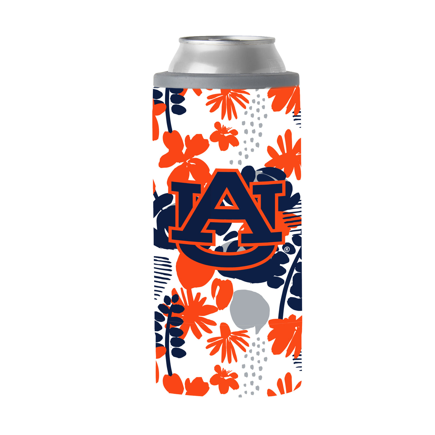 Auburn 12oz Floral Slim Can Coolie