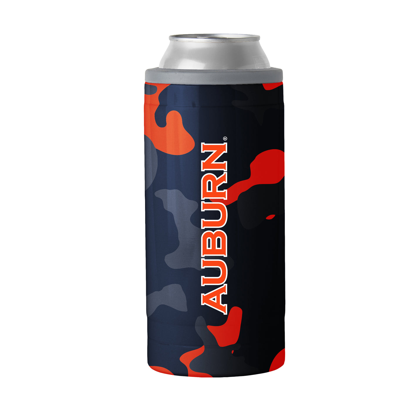 Auburn Camo Swagger 12oz Slim Can Coolie