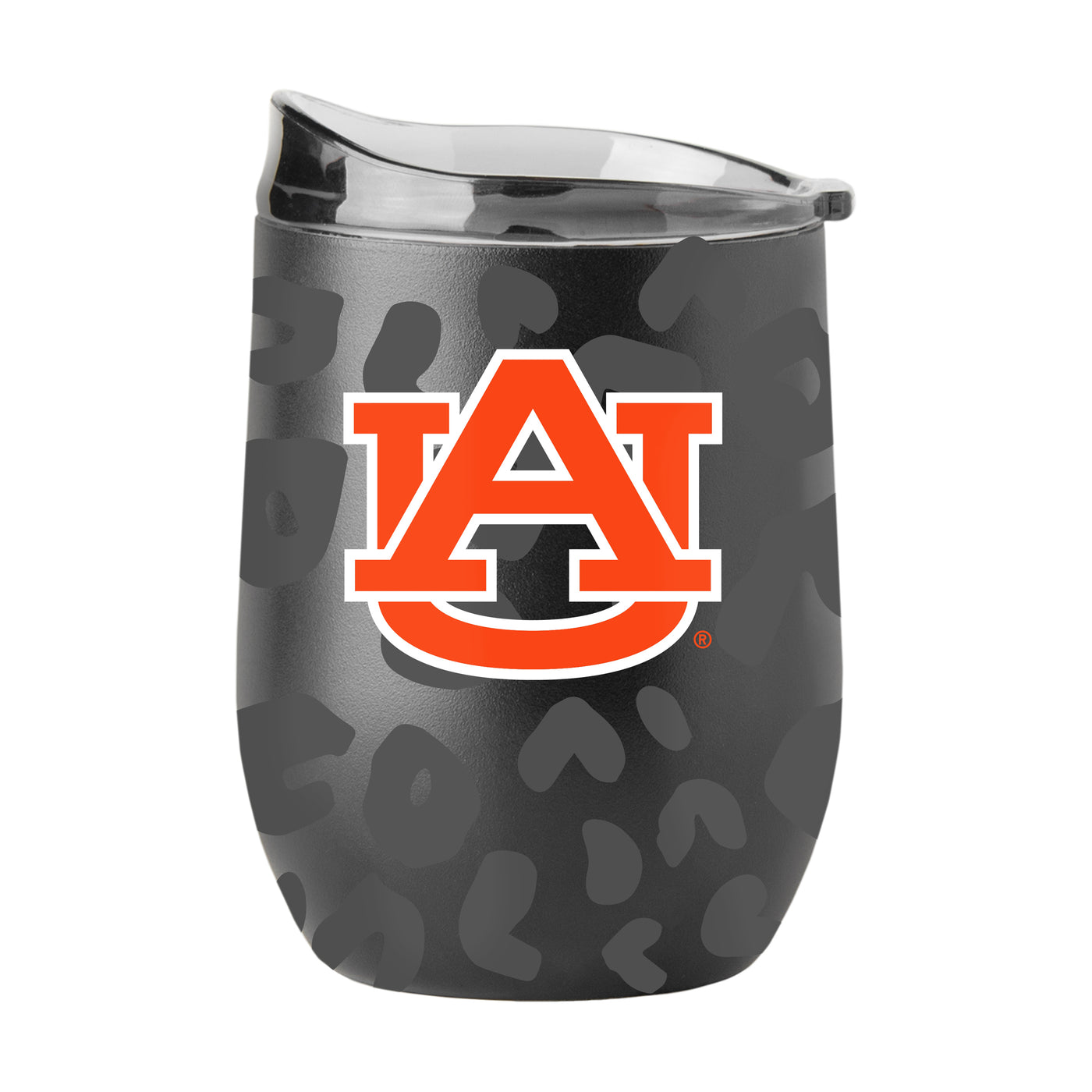 Auburn Leopard 16oz Black Powdercoat Curved Beverage