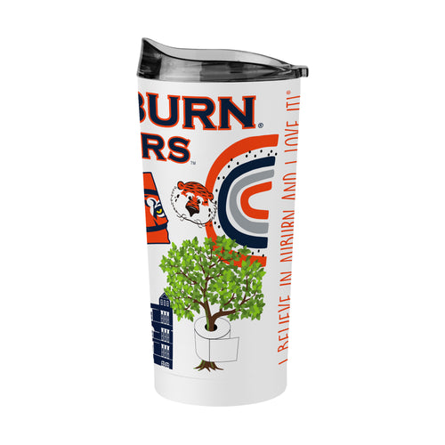 Auburn 20oz Native Powder Coat Tumbler from Logo Brands, showing the durable drinkware with Auburn team logo and vibrant finish.