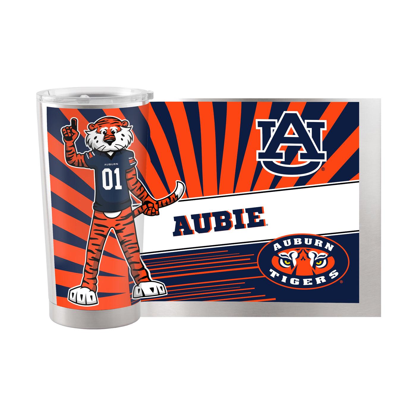 Auburn 20oz Mascot Stainless Steel Tumbler