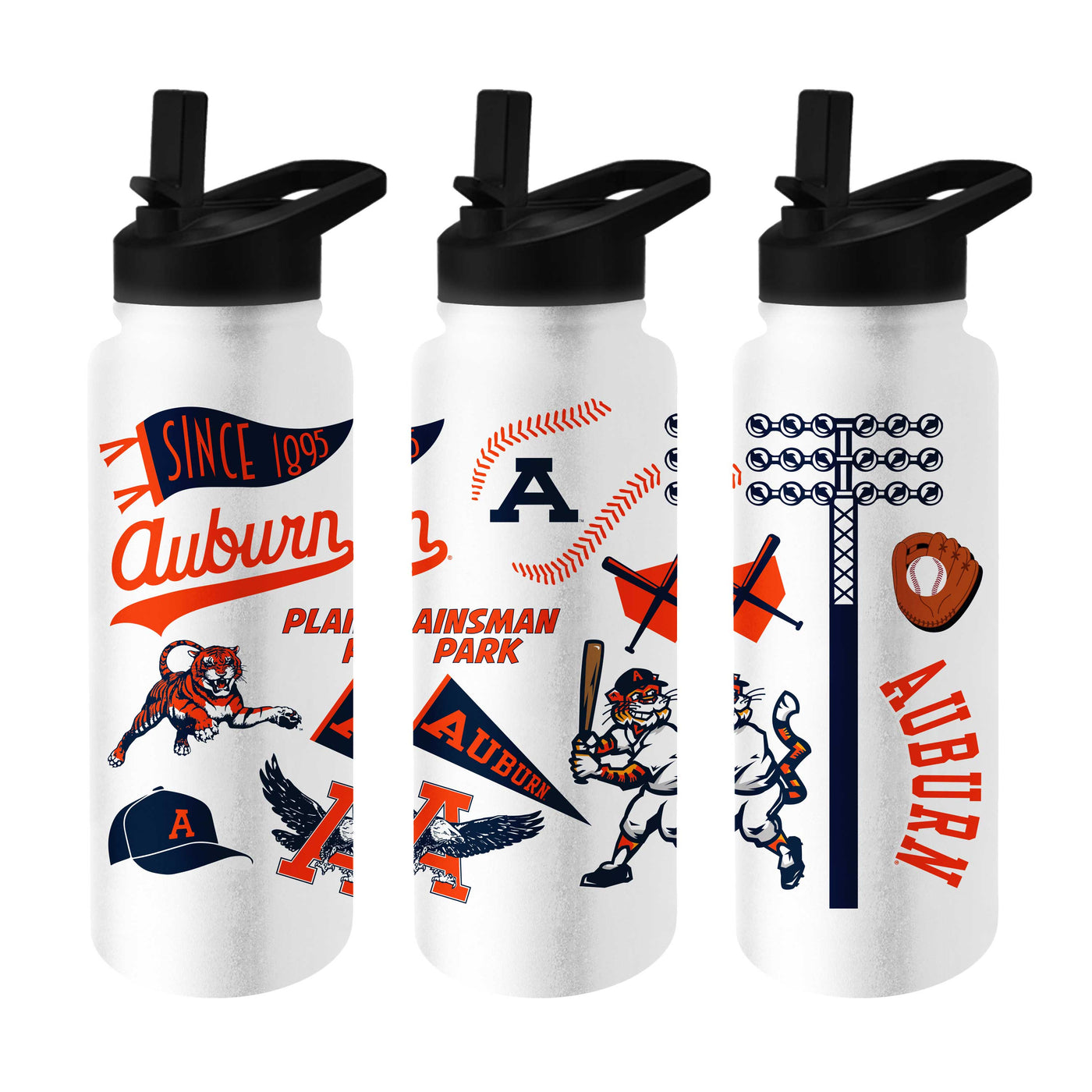 Auburn Vault Baseball 34oz Quencher Bottle