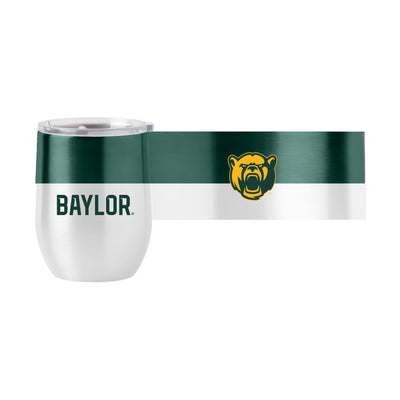 Baylor Colorblock 16oz Stainless Curved Beverage