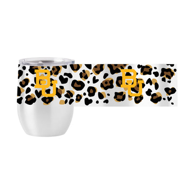 Baylor 16oz Neutral Leopard Stainless Curved Beverage