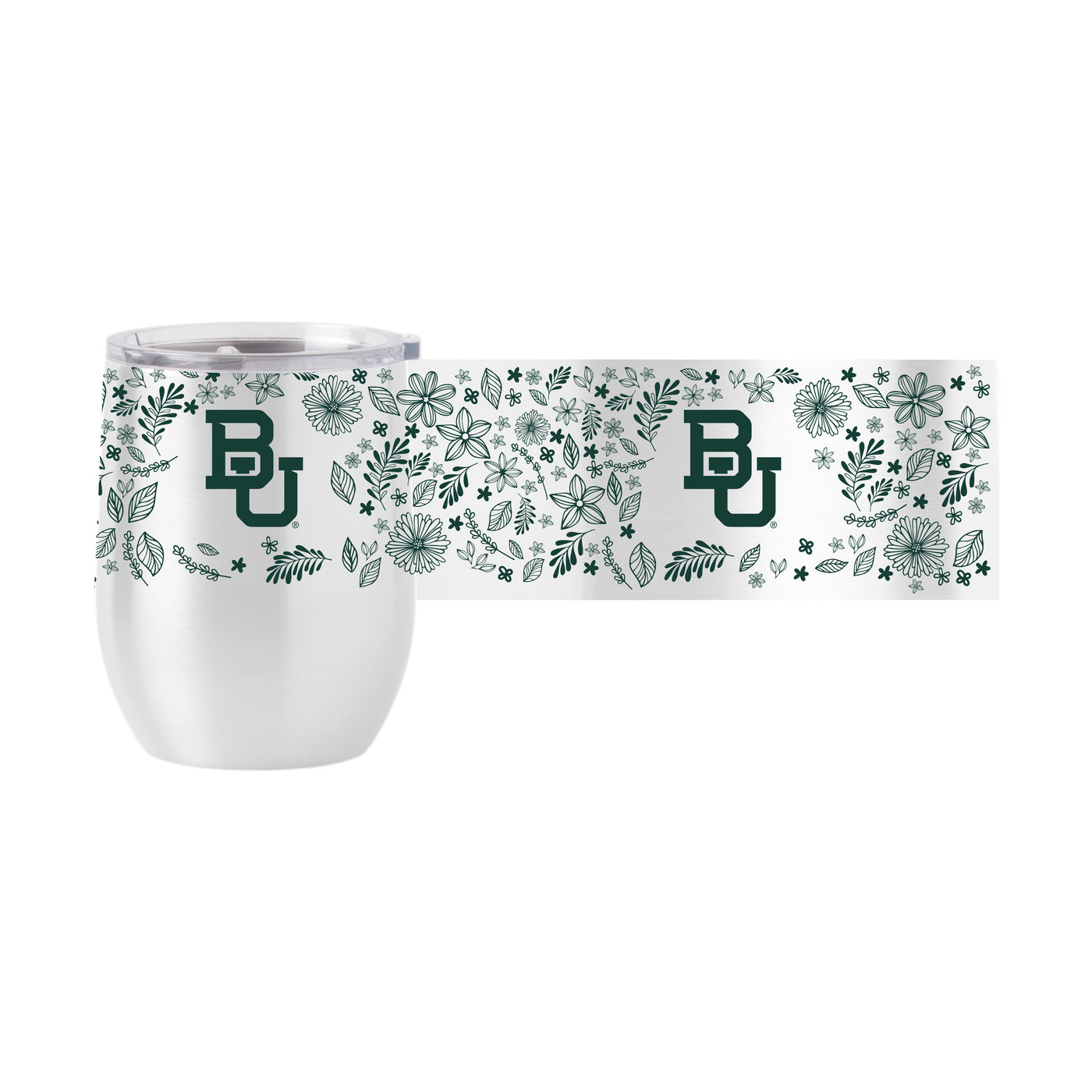 Baylor 16oz Botanical Stainless Curved Beverage