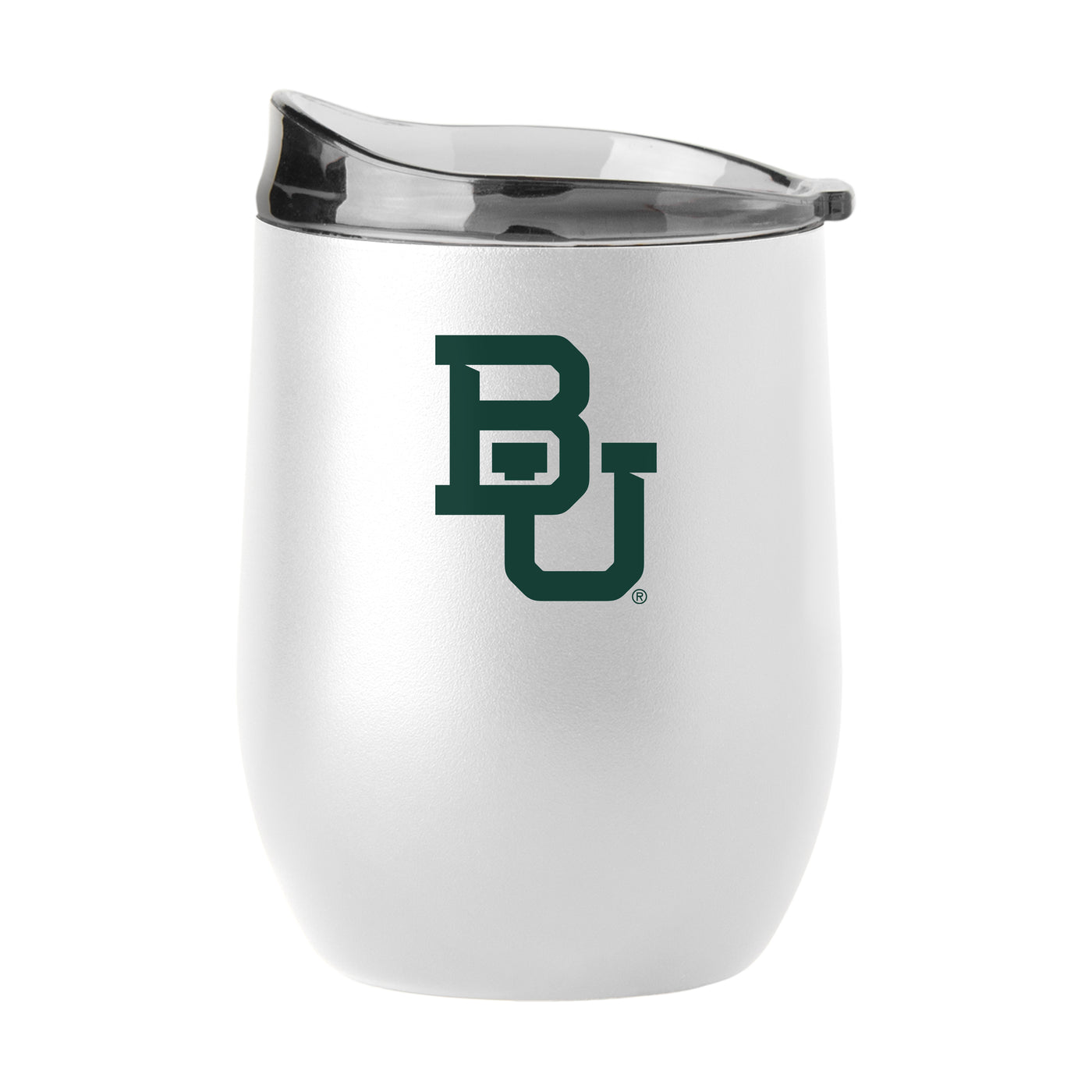 Baylor 16oz Swagger White Powder Coat Curved Beverage