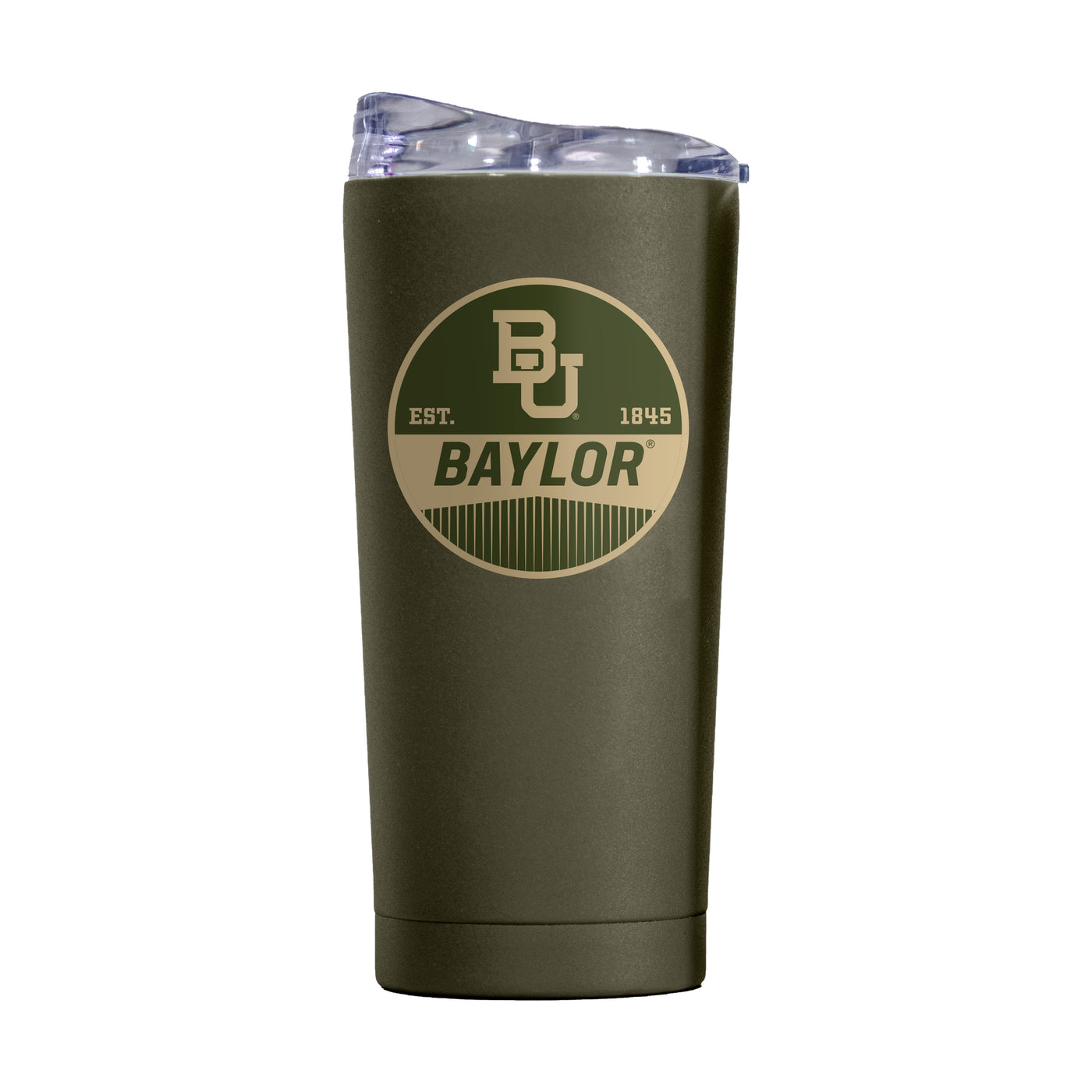 Baylor 20oz Olive Badge Powder Coat Tumbler
