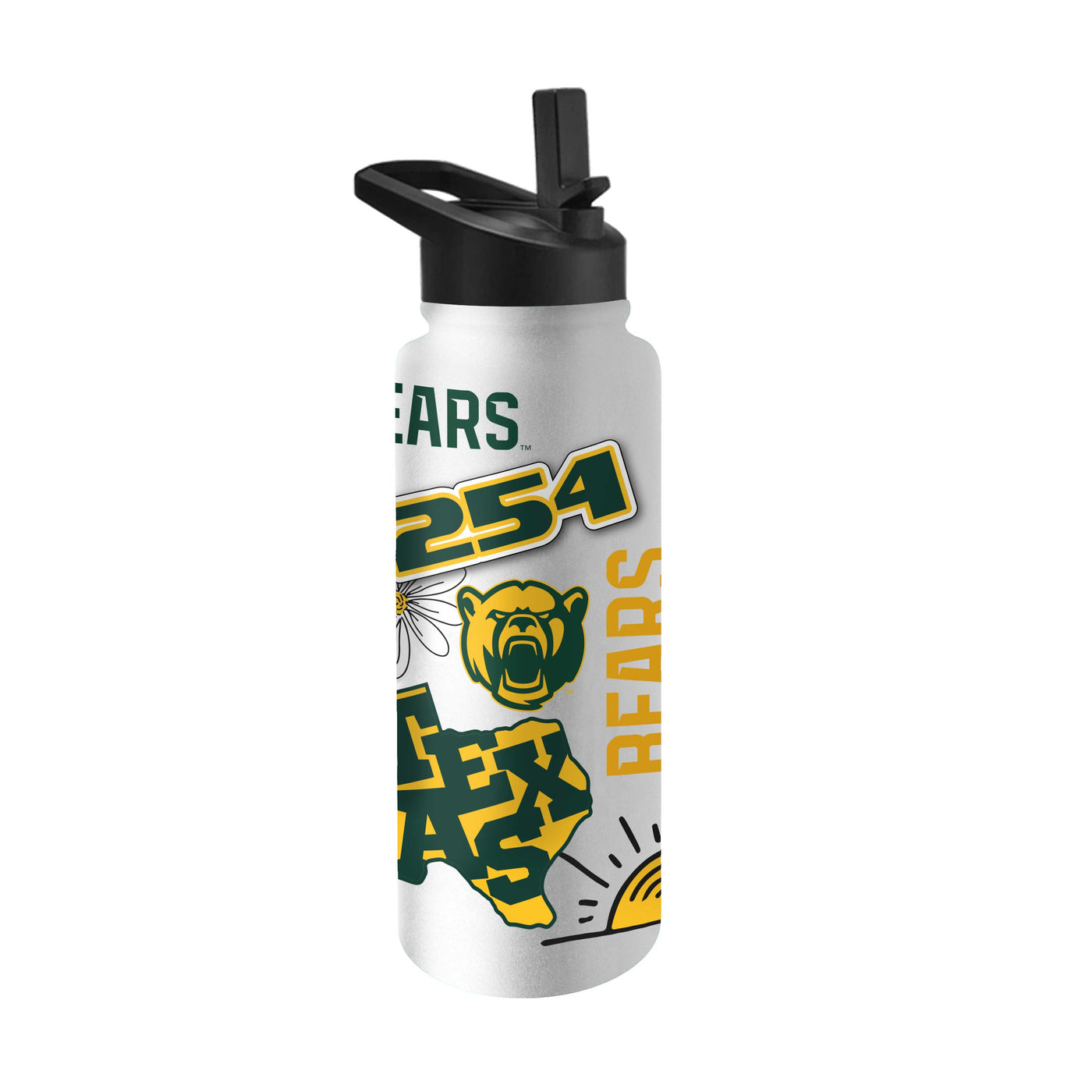 Baylor 34oz Native Quencher Bottle