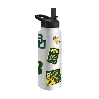 Baylor 34oz White Dreamweave Quencher Bottle