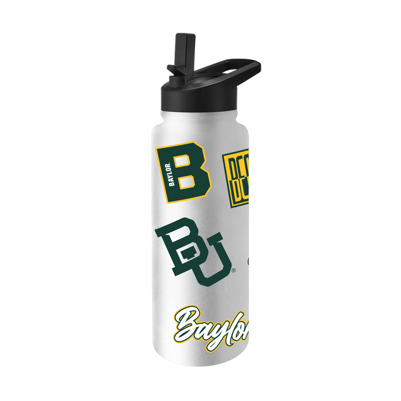 Baylor 34oz White Dreamweave Quencher Bottle