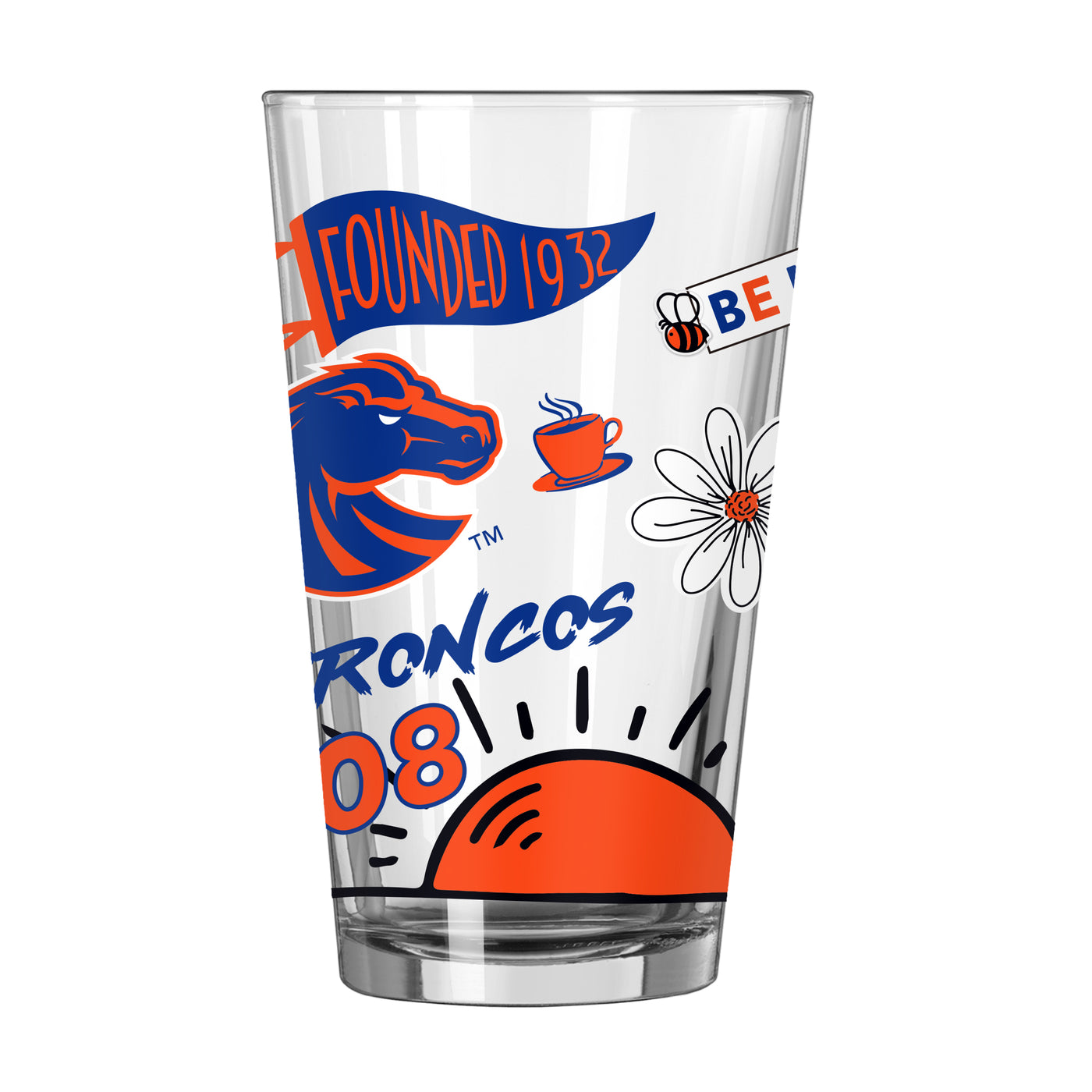 Boise State 16oz Native Pint Glass