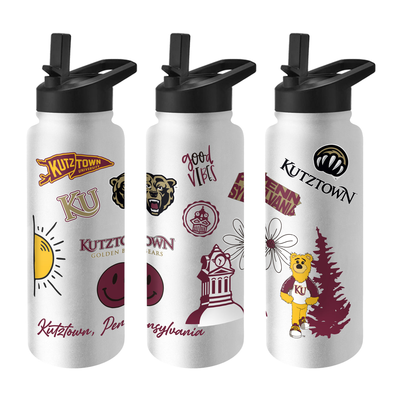 Kutztown University 34oz Native Quencher Bottle