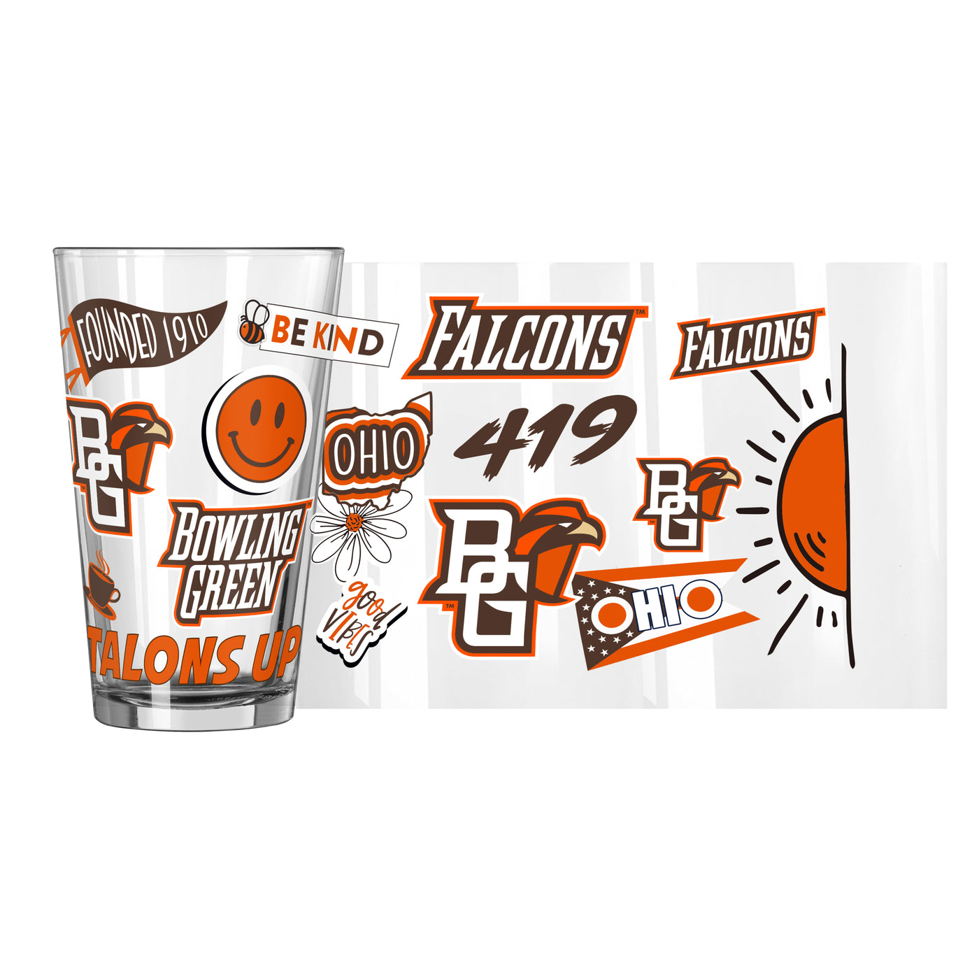 Bowling Green 16oz Native Pint Glass