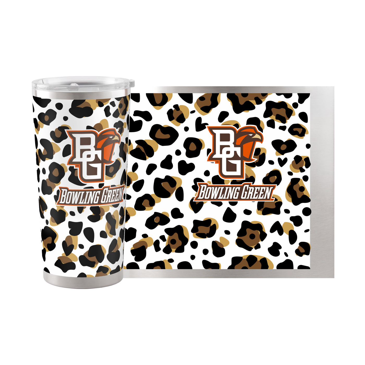 Bowling Green 20oz Leopard Stainless Tumbler