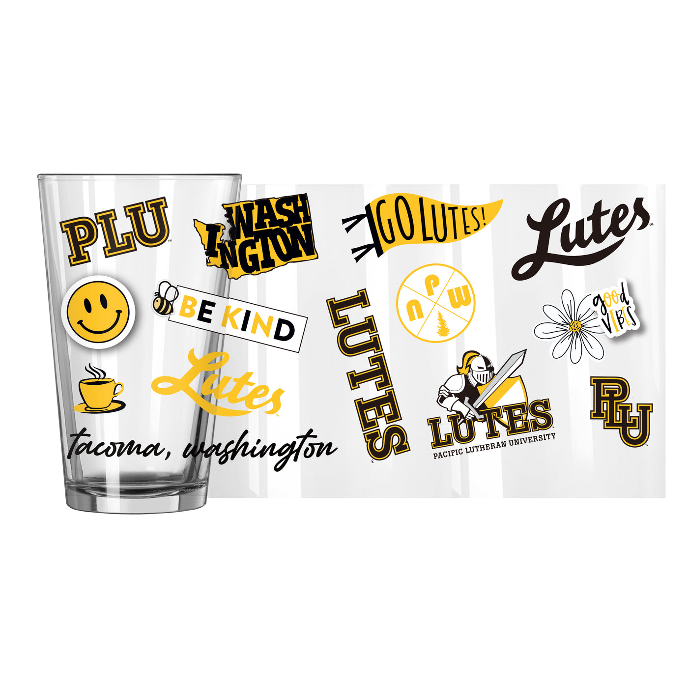 Pacific Luthern University 16oz Native Pint Glass