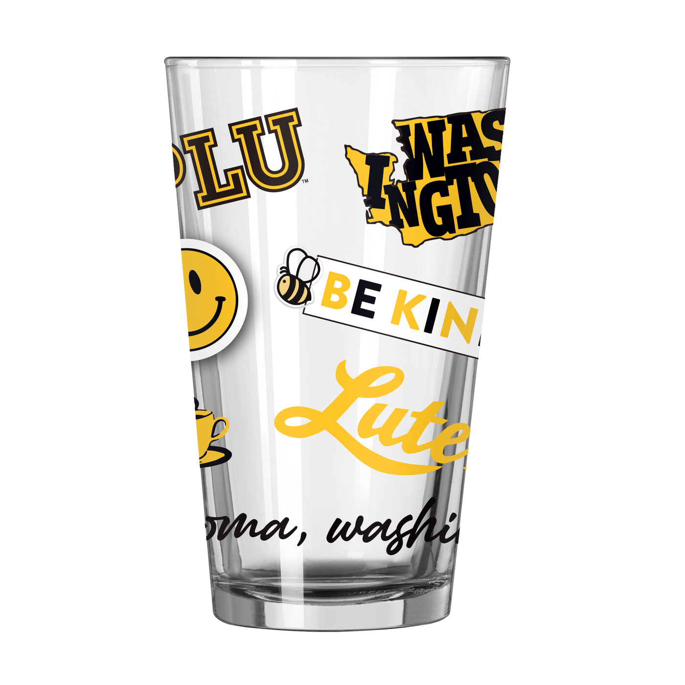 Pacific Luthern University 16oz Native Pint Glass