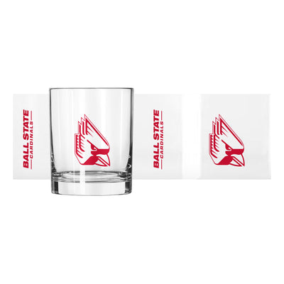 Ball State 14oz Gameday Rocks Glass - Logo Brands