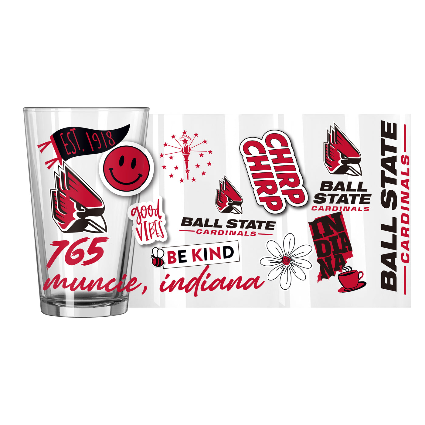 Ball State 16oz Native Pint Glass