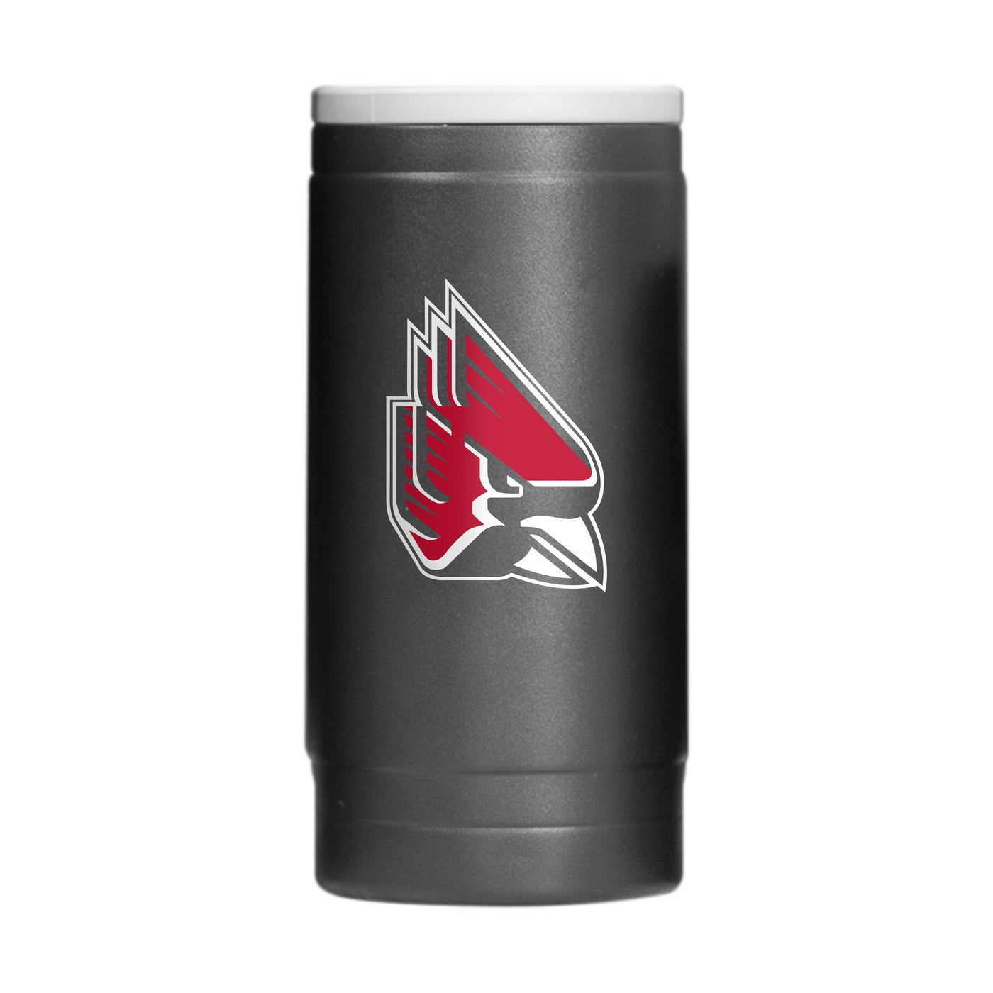 Ball State Black 12oz Flipside Powder Coat Slim Can Coolie