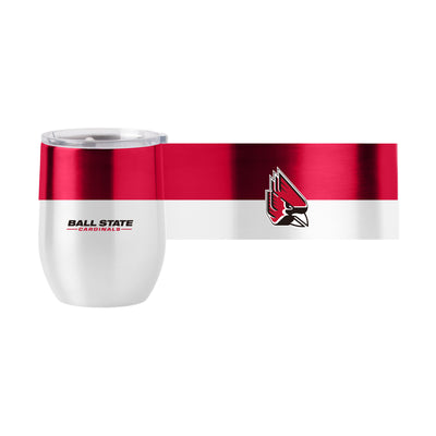 Ball State 16oz Colorblock Stainless Curved Beverage