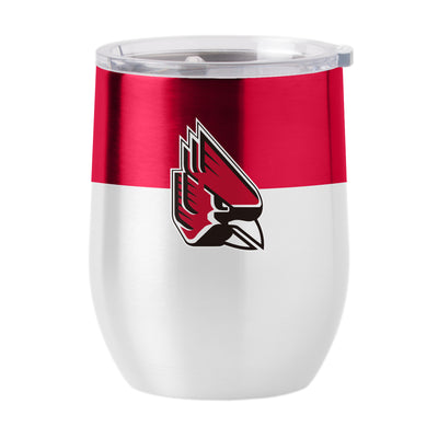 Ball State 16oz Colorblock Stainless Curved Beverage