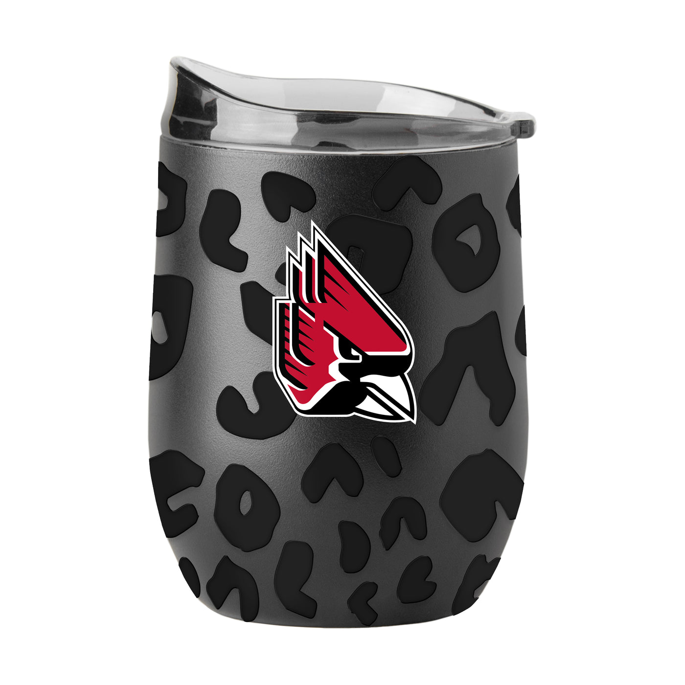 Ball State Leopard 16oz Black Powdercoat Curved Beverage