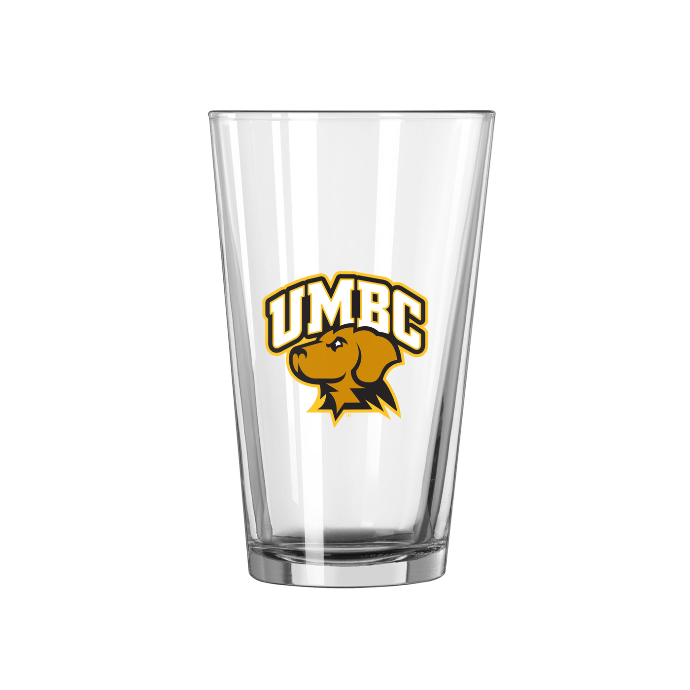 The University of Maryland – Baltimore County 16oz Stripe Pint Glass