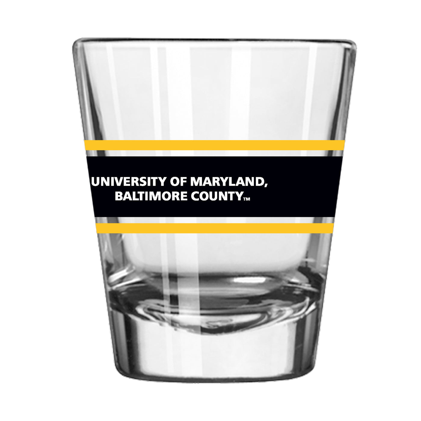 The University of Maryland – Baltimore County 2oz Stripe Shot Glass