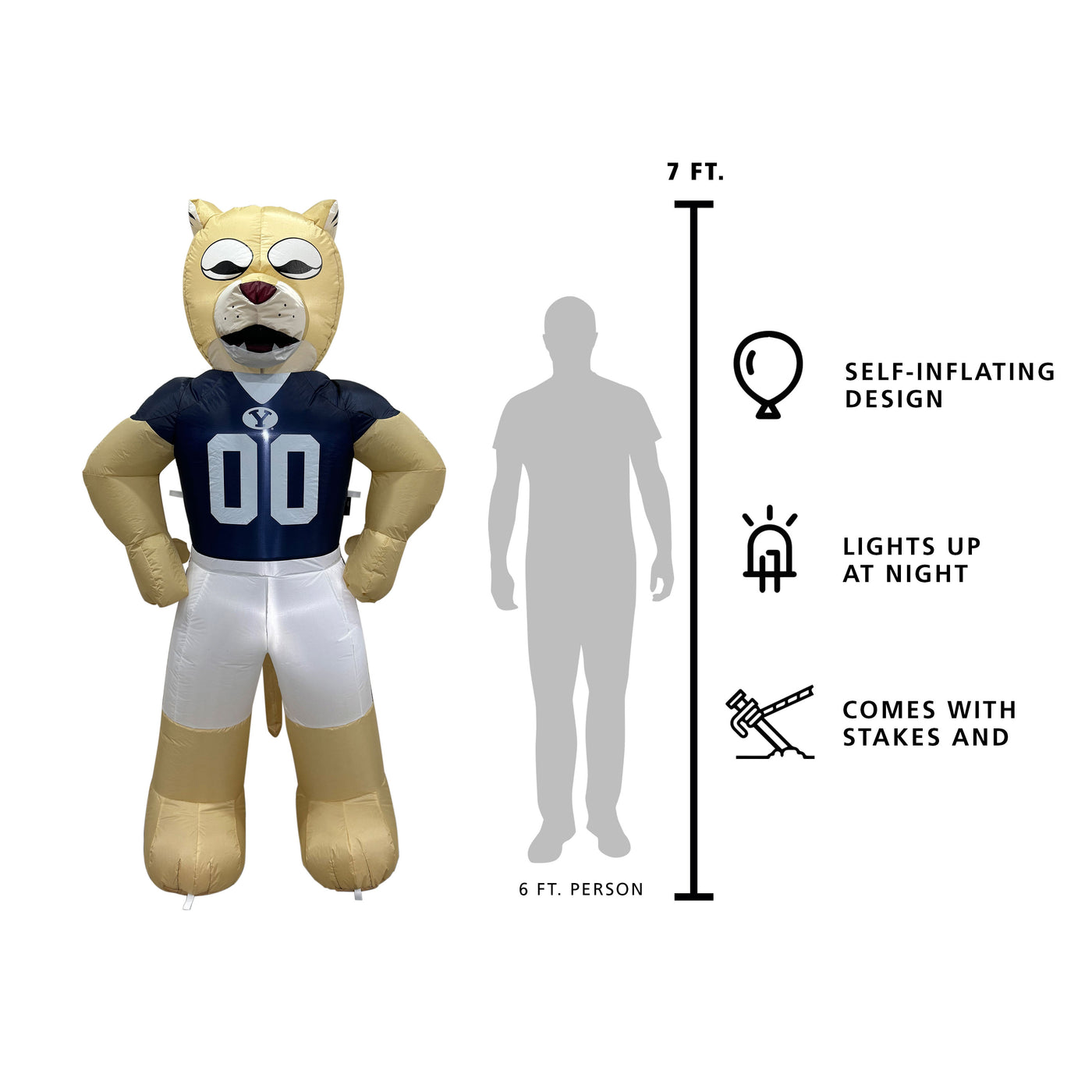BYU 7ft Yard Inflatable Mascot
