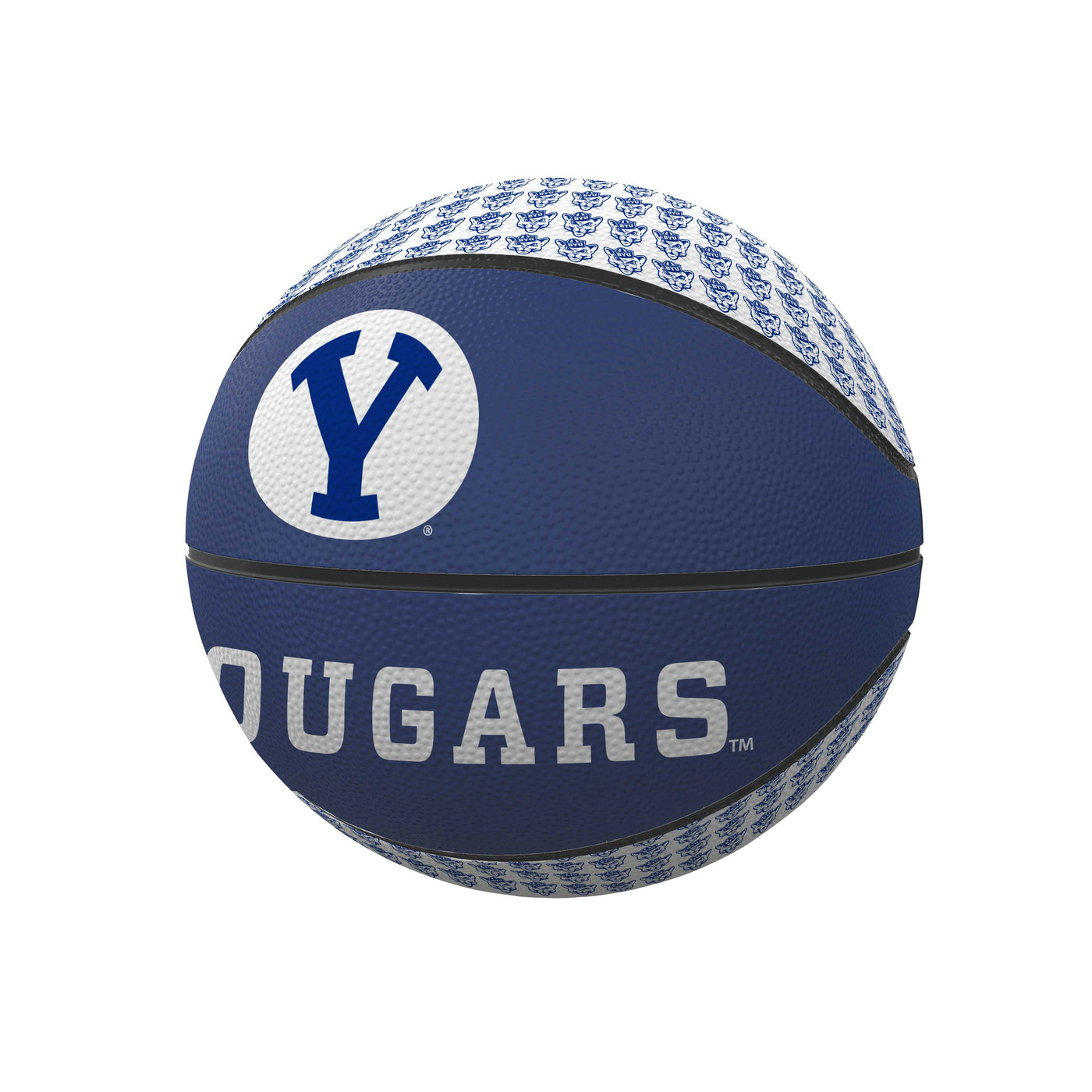 BYU Repeating Logo Mini-Size Rubber Basketball