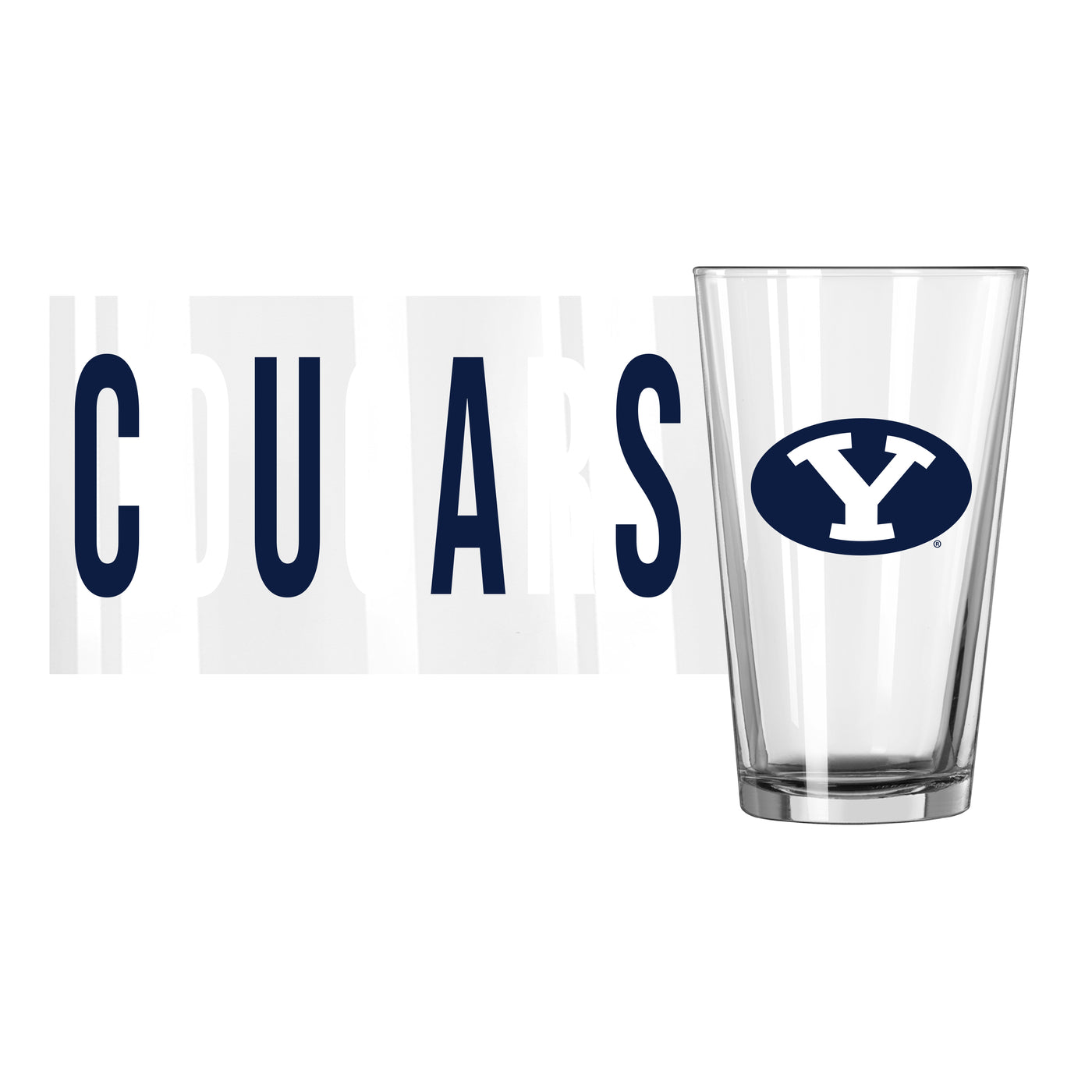 Brigham Young 16oz Overtime Pint Glass