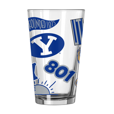 BYU 16oz Native Pint Glass