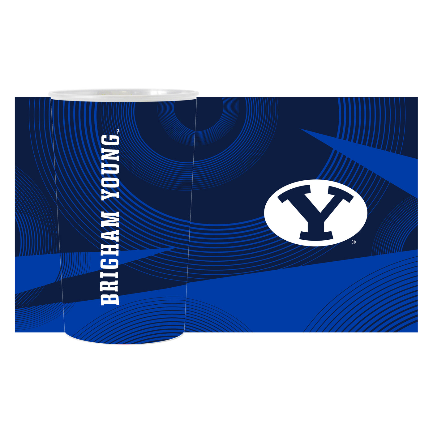 BYU Geo Pattern 4-Pack Hardwall Cup