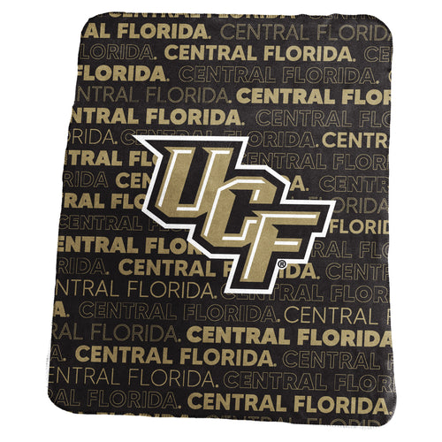 Soft Central Florida Classic Fleece Throw blanket by Logo Brands, featuring a cozy fleece fabric and Florida-themed design.