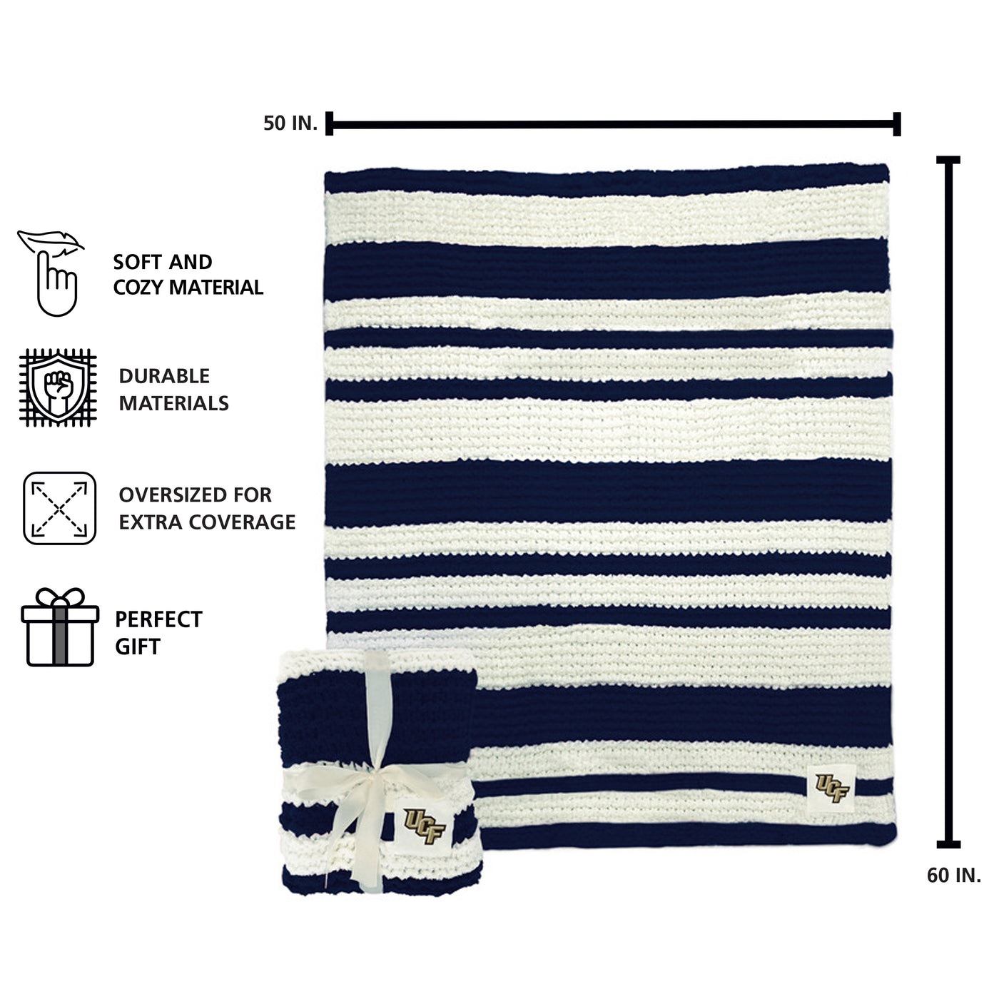 Central Florida Cable Knit Throw 50x60