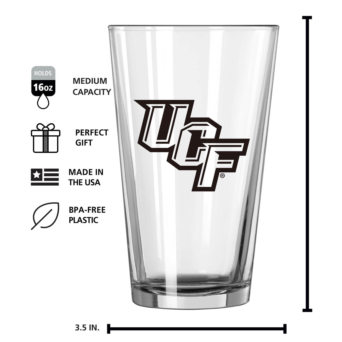 Central Florida 16oz Gameday Pint Glass