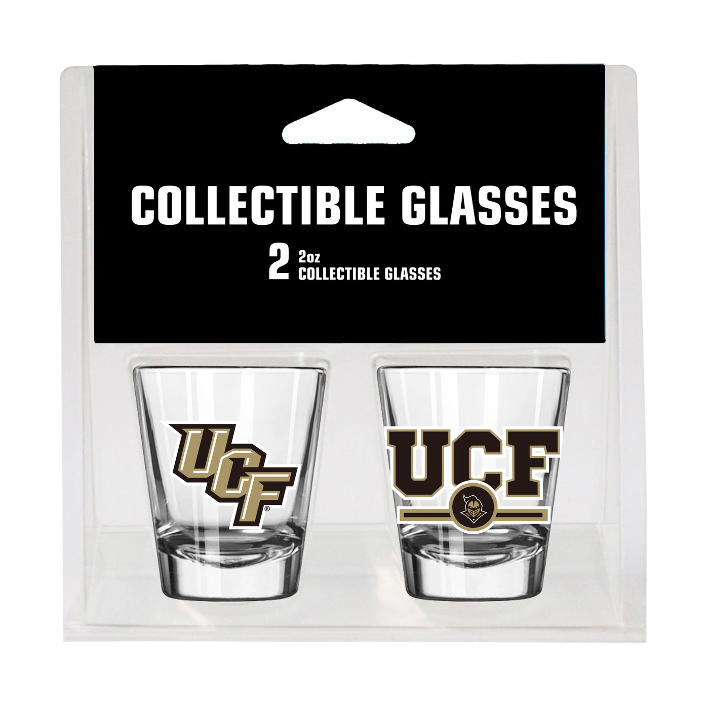 Central Florida Campus Colors 2oz Letterman Shot Glass 2 Pack