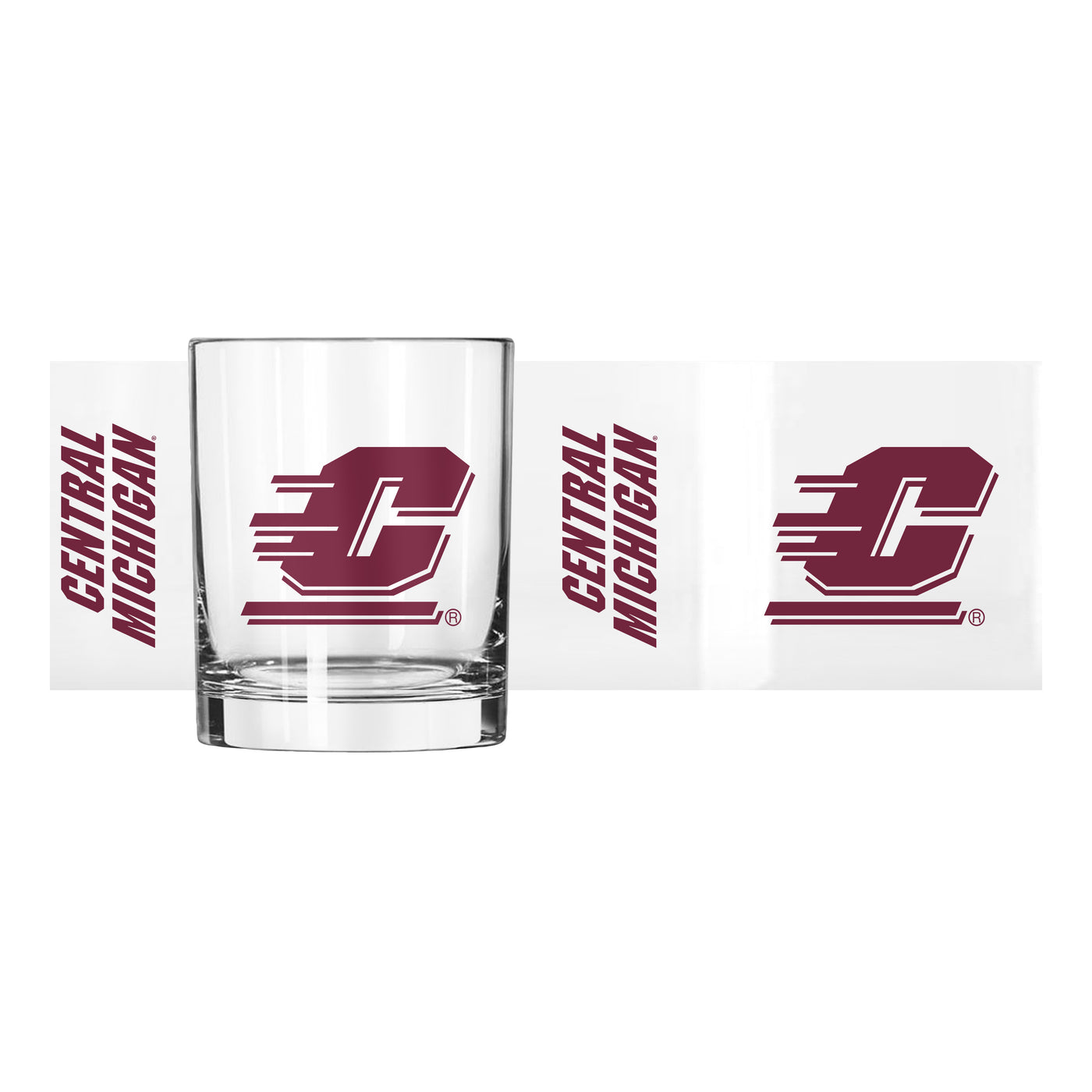 Central Michigan 14oz Gameday Rocks Glass