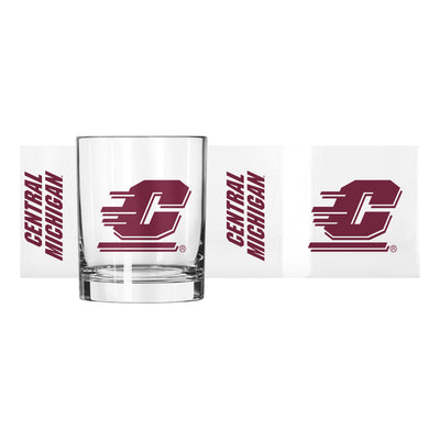 Central Michigan 14oz Gameday Rocks Glass