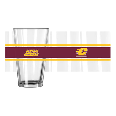 Central Michigan 16oz Stripe Pint Glass