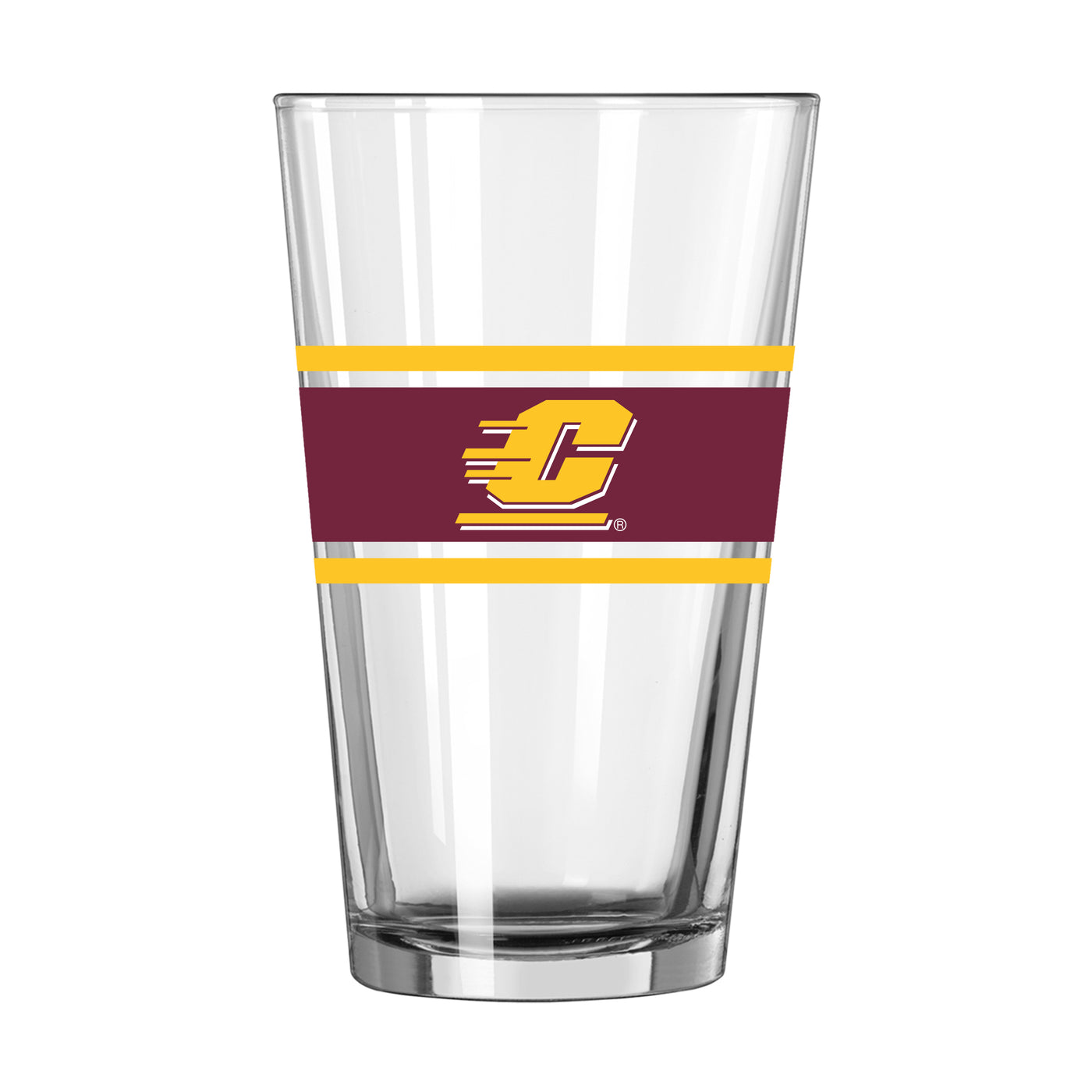 Central Michigan 16oz Stripe Pint Glass