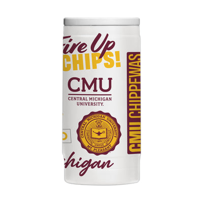 Central Michigan 12oz Native Powdercoat SlimCan Coolie