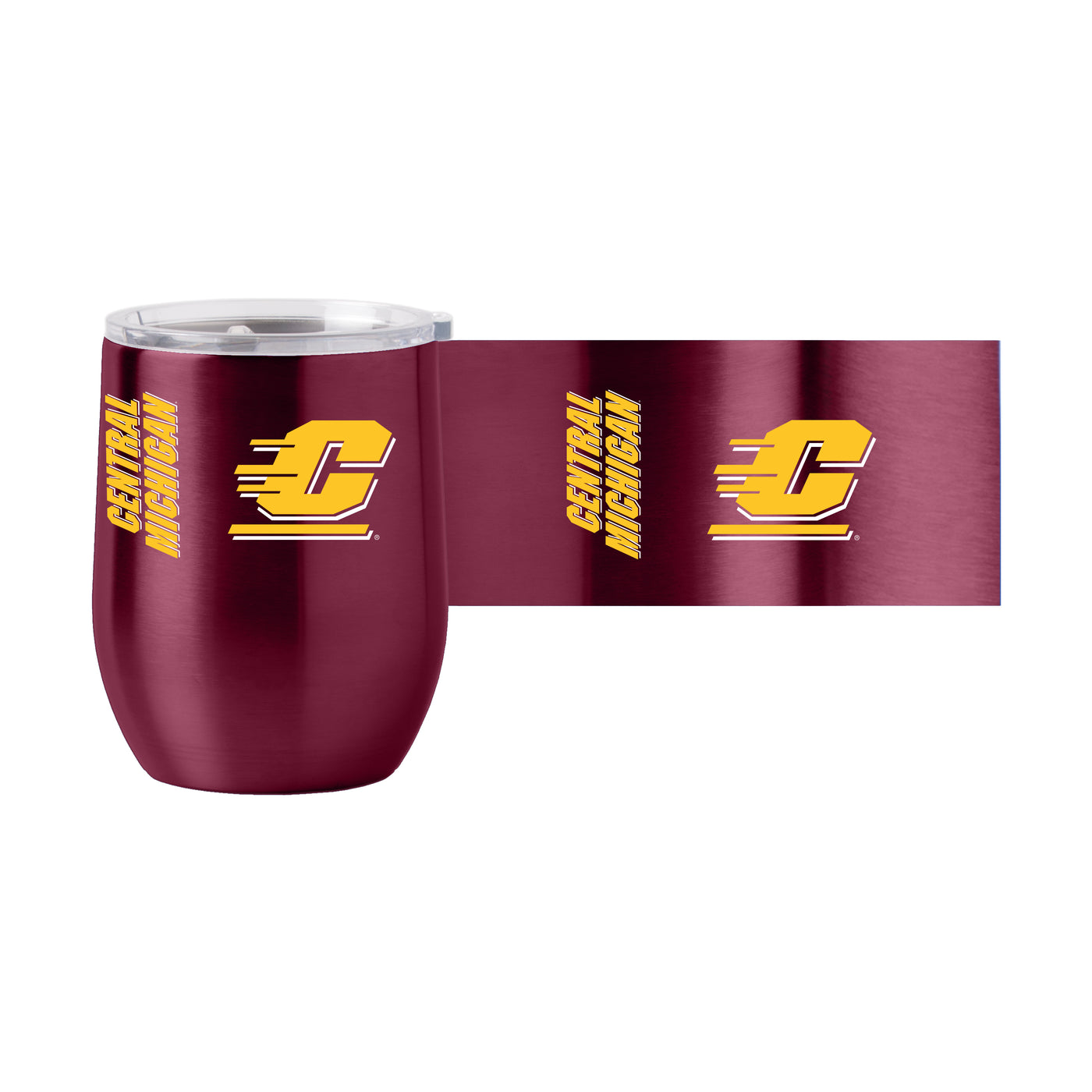 Central Michigan 16oz Gameday Stainless Curved Beverage